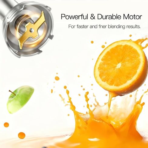 Megawise Blender Handheld 12 سرعات من الفولاذ المقاوم للصدأ الخلاط الكهربائي ، 5 في 1 غمر الخلاط المحمول ， شفرات التيتانيوم خلاط يدوية ، عصا الحليب ، مع 200 مل الكثافة خفقة ومروحية (أسود) in Kuwait