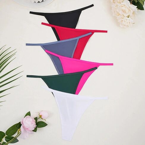 Women Seamless Thong Low Rise Smooth Fit Lightweight Mesh Detail Underwear Adjustable Outline Style in Saudi Arabia