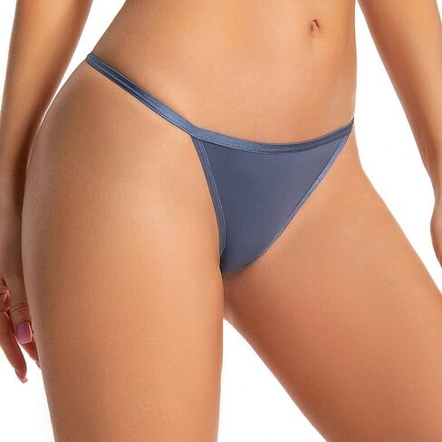 Women Seamless Thong Low Rise Smooth Fit Lightweight Mesh Detail Underwear Adjustable Outline Style in Saudi Arabia