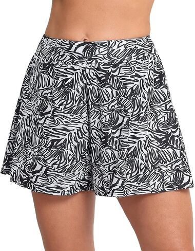 Halcurt Women's High Waisted Board Shorts with Liner Bikini Swim Bottoms in Saudi Arabia