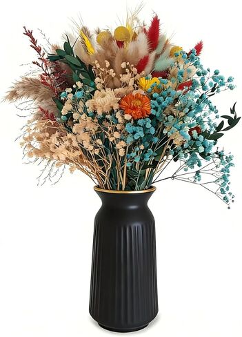 147 Pcs Bohemian Dried Flowers & Pampas Grass for Vase - 18 Varieties Boho Home Decor, Preserved Florals for Wedding, Table Centerpiece, Living Room, Bedroom, Wall, Office in Saudi Arabia