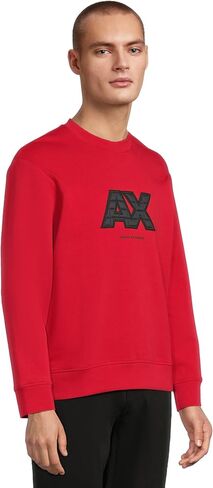 Armani Exchange mens Quilted Logo Crewneck Sweatshirt in Saudi Arabia