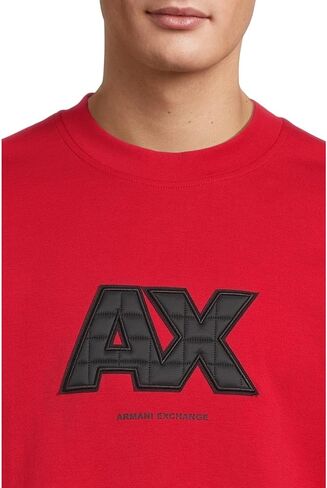 Armani Exchange mens Quilted Logo Crewneck Sweatshirt in Saudi Arabia