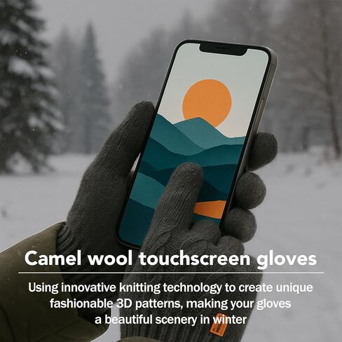 Cold Weather Gloves for Women Men – Warm Touch Screen Elastic Thermal Knit Black Gloves for Automotive Exterior Door Handles Running Cycling in Saudi Arabia