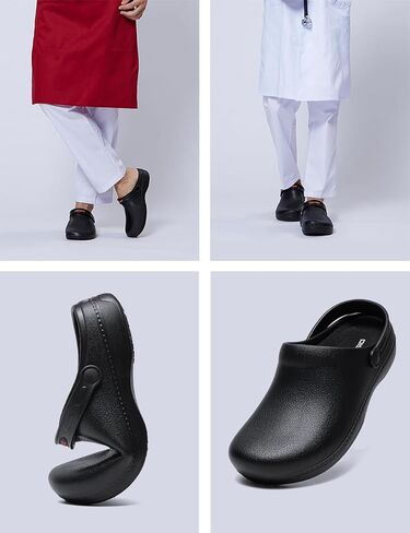 Chef Shoes Slip Resistant, Clog Non Slip Kitchen Work Shoes for Men, Nursing Gardening Waterproof Oil Resistant in Saudi Arabia