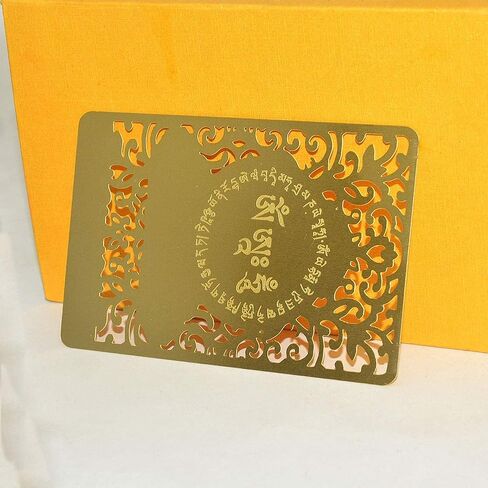 Feng ShuiBodhisattva for Dog&Boar (Amitabha) Printed Golden Card W4123 in Saudi Arabia