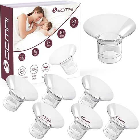 Flange Insert 10PCS 13/15/17/19/21mm for Momcozy S9/S9pro/S10/S12/S12pro/Medela/Tsrete/Spectra/Bellababy etc 24mm Wearable Breast Pump, Reduce 24mm Tunnel Down to Other Correct Size in Saudi Arabia