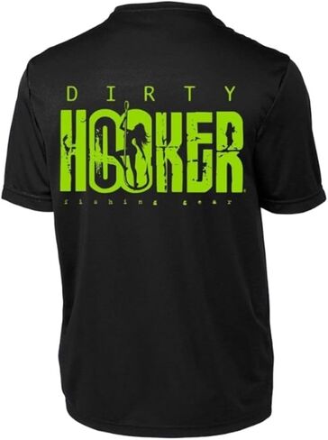 Dirty Hooker Fishing T Shirts for Men and Womens - Dry Fit Short Sleee T-Shirt with Classic Logo - Funny Fishing Shirts in Saudi Arabia