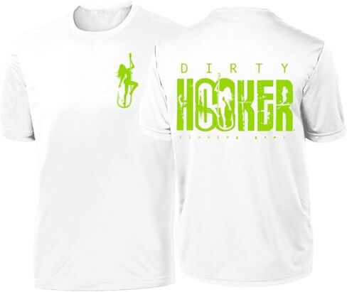 Dirty Hooker Fishing T Shirts for Men and Womens - Dry Fit Short Sleee T-Shirt with Classic Logo - Funny Fishing Shirts in Saudi Arabia