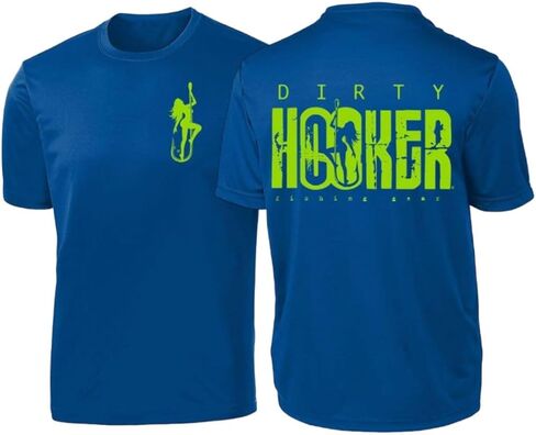 Dirty Hooker Fishing T Shirts for Men and Womens - Dry Fit Short Sleee T-Shirt with Classic Logo - Funny Fishing Shirts in Saudi Arabia