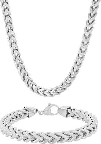 Men's Chain Bracelet Sets Stainless Steel - Choice of Size and Colors in Saudi Arabia