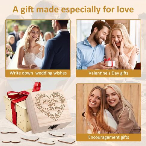 50 قطعة من صناديق رقائق الخشب الفارغة، أسباب لماذا أحبك، هدايا عيد الحب للخطوبة، سجل الزفاف، هدايا رومانسية للزوج والزوجة، ذكرى عيد الميلاد in Kuwait