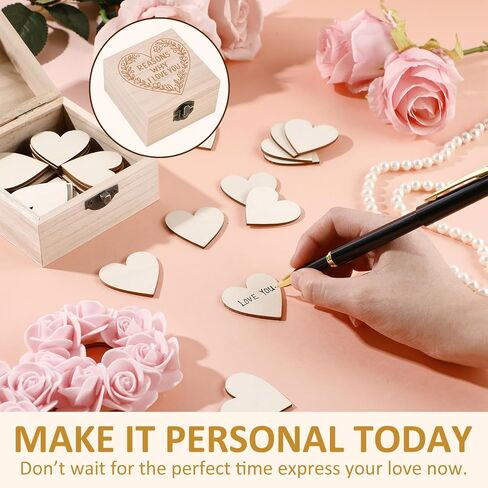 50 قطعة من صناديق رقائق الخشب الفارغة، أسباب لماذا أحبك، هدايا عيد الحب للخطوبة، سجل الزفاف، هدايا رومانسية للزوج والزوجة، ذكرى عيد الميلاد in Kuwait