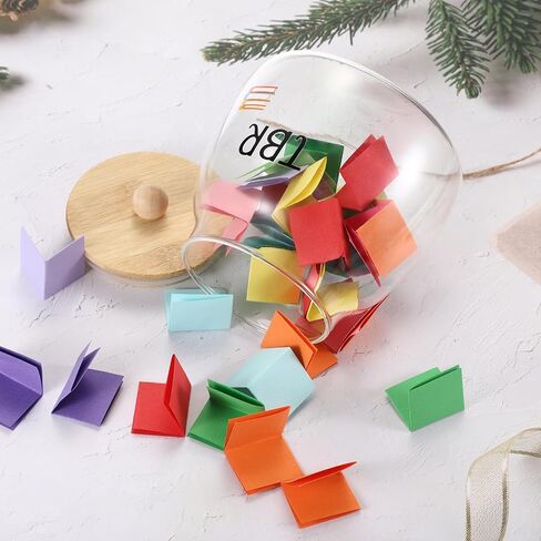 JUXYES Transparent Glass TBR Jar To-Be-Read List with 150 Colorful Notes, Reading Challenge Canister Clear Bookish Accessories Decorative Book Fund Jar for Book Lovers, Students, and Artsy Enthusiasts in Saudi Arabia