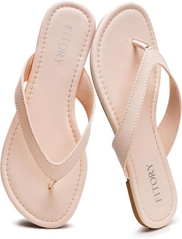 FITORY Women's Casual Flip Flops,Comfortable Thong Walking Slide,Summer Beach Flat Sandals for Indoor and Outdoor Size 6-11 in Kuwait