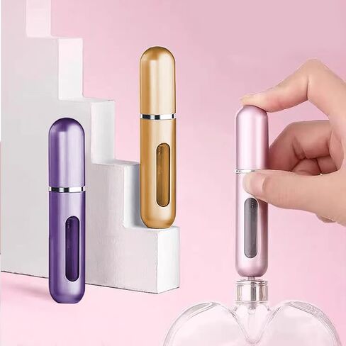 5pcs Mini Refillable Perfume Atomizer Bottles Travel Size Spray Bottles，Couple Set in Saudi Arabia