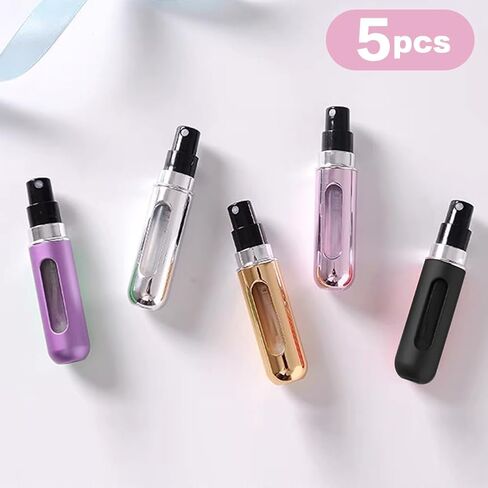 5pcs Mini Refillable Perfume Atomizer Bottles Travel Size Spray Bottles，Couple Set in Saudi Arabia