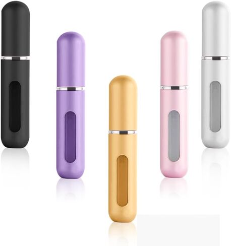 5pcs Mini Refillable Perfume Atomizer Bottles Travel Size Spray Bottles，Couple Set in Saudi Arabia