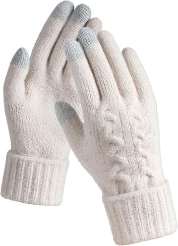 TRENDOUX Womens Alpaca Wool Gloves: Winter Touch Screen Thin Warm Glove for Women Cold Weather Driving Running Cycling Typing in Saudi Arabia