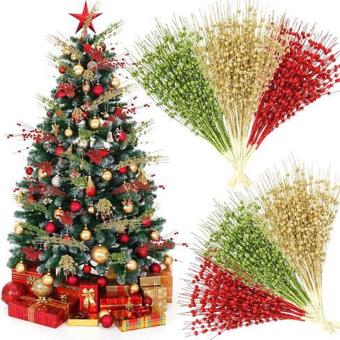 36 Bundles Valentines Decoration Valentines Day Floral Picks Tree Decorations Berry Stem Ornaments 16.9'' Fake Tree Picks Artificial Stems for DIY Wedding in Saudi Arabia