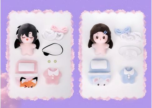 THE UNTAMED Heaven Officials Blessing Plush Doll，Plush Pendants，Keychains，Sleep-Themed Blind Boxes (Complete Set (6 Styles)) in Saudi Arabia