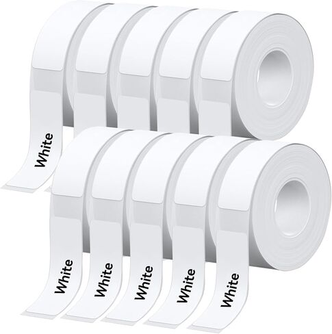 D30 P15 HP4 Maker Maker Tape تعبئة ، ملصقات بديلة غير مصفولة ، شريط تسمية حراري عالي الوضوح للمنزل/المكتب/المدرسة ، 12 × 40 مم (0.47x1.57 بوصة) 1650 ملصقات/10 برول ، 5 لفات ، 5 لفات واضحة in Kuwait