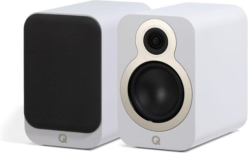 Q Acoustics 3020c Bookshelf Speakers Pair Pin Oak - 2-Way Reflex Enclosure Type, 4.75" Bass Driver, 0.9" Tweeter - Stereo Speakers/Passive Speakers for Home Theater Sound System in Saudi Arabia