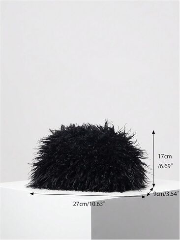 Verdusa Women's Fuzzy Handbags Clutch Purses Y2k Furry Plush Evening Bags in Saudi Arabia