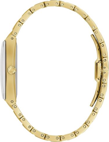Bulova Marc Anthony Mens Modern Quadra Diamond Gold Stainless Steel Watch,Black Dial, Style:97D132 in Saudi Arabia