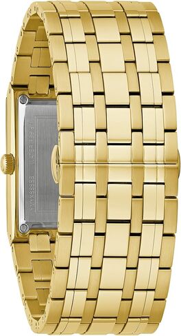 Bulova Marc Anthony Mens Modern Quadra Diamond Gold Stainless Steel Watch,Black Dial, Style:97D132 in Saudi Arabia