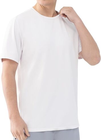 Cosmolle Men's Quick Dry Stretch T-Shirt Short Sleeve Crewneck Lightweight Tee Shirts for Running Fishing and Outdoor in Saudi Arabia