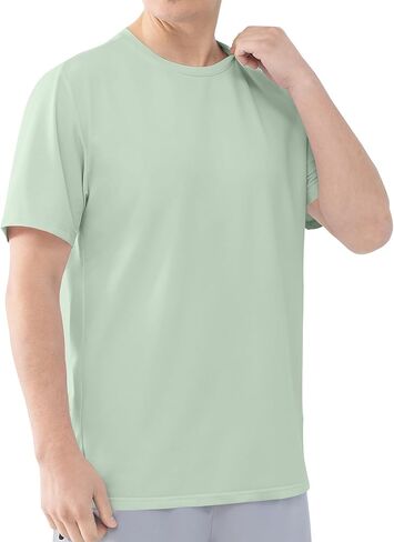 Cosmolle Men's Quick Dry Stretch T-Shirt Short Sleeve Crewneck Lightweight Tee Shirts for Running Fishing and Outdoor in Saudi Arabia