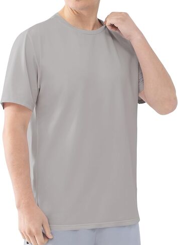 Cosmolle Men's Quick Dry Stretch T-Shirt Short Sleeve Crewneck Lightweight Tee Shirts for Running Fishing and Outdoor in Saudi Arabia