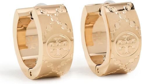 Tory Burch Women's Small Icon T Monogram Hoop Earrings in Saudi Arabia