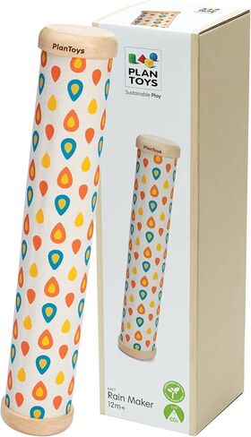 PlanToys Oval Xylophone Toddler Musical Instruments - Sustainably-Made Wooden Xylophone with 5 Colorful Panels , Sturdy Handle for Easy Grip, and Wooden Mallet in Kuwait