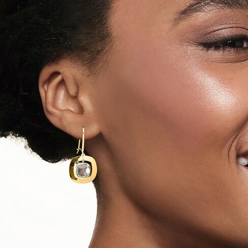 روس سيمونز 5.00 قيراط. t.w. السماء الزرقاء توباز إسقاط أقراط الذهب الأصفر 14kt in Saudi Arabia