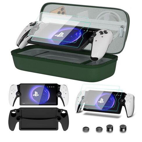 bibuks 8 in 1 Accessories Compatible with Playstation Portal,Carrying Case for PS Portal,Soft Silicone Protective Cover for PS5 Portal,2 Screen Protector with 4 Thumb Grip (Blue) in Saudi Arabia