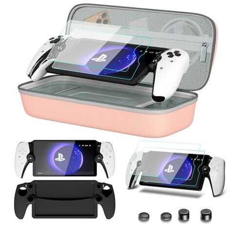 bibuks 8 in 1 Accessories Compatible with Playstation Portal,Carrying Case for PS Portal,Soft Silicone Protective Cover for PS5 Portal,2 Screen Protector with 4 Thumb Grip (Blue) in Saudi Arabia