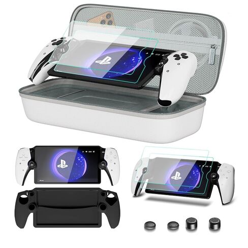 bibuks 8 in 1 Accessories Compatible with Playstation Portal,Carrying Case for PS Portal,Soft Silicone Protective Cover for PS5 Portal,2 Screen Protector with 4 Thumb Grip (Blue) in Saudi Arabia