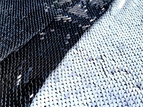 Sensory Wall Sequin Flip Fabric for Kids,0.2" Large Sequins Sensory Materials Fidget Toys for Toddlers,Tactile Stimulation,Reversible Mermaid Fabric in Kuwait