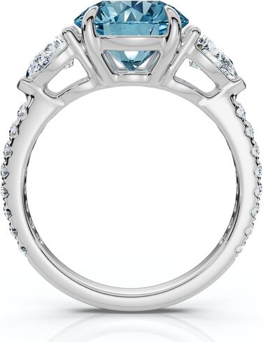 P3 POMPEII3 Pompeii 3 1/2Ct Fancy Blue Lab Grown Accent Diamond Engagement Ring 14k Gold (F/G,VS1-VS2) in Saudi Arabia