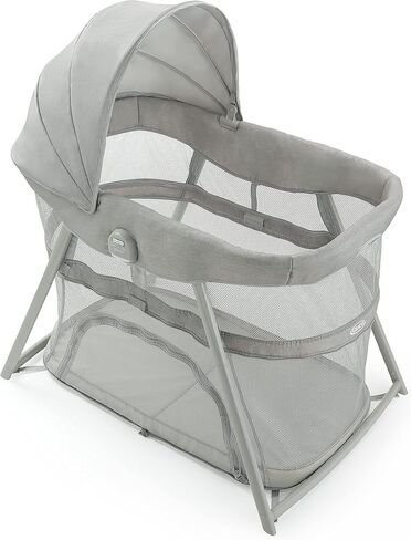 Graco DreamMore Bedside Bassinet, Newborn Bassinet, Travel Bassinet, Portable Bassinet for Newborn Babies to 6 Months, Willow in Kuwait