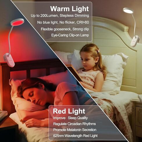 Red Light Therapy 625nm, LED Happy Lamp 4500K, Sleep Aid Lamp Blue Light Blocking Dimmable for Deep Relaxation Travel Meditation and Yoga, Reading (White) in Saudi Arabia