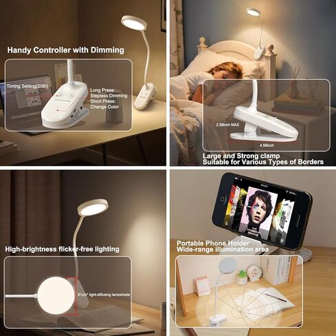 Red Light Therapy 625nm, LED Happy Lamp 4500K, Sleep Aid Lamp Blue Light Blocking Dimmable for Deep Relaxation Travel Meditation and Yoga, Reading (White) in Saudi Arabia