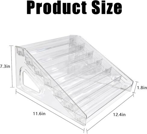 7 Tier Acrylic Card Display Stand,12 in Sports Card Shelf Versatile Display for Trading Cards PSA Cards, Baseball Cards, Football Cards, Graded Cards and Business Cards and Stickers in Saudi Arabia