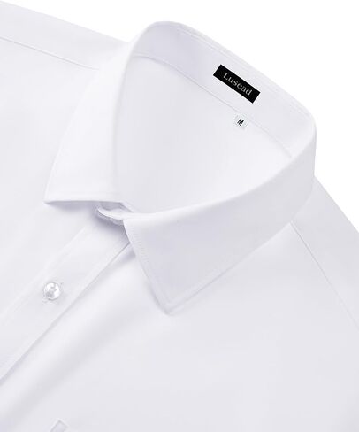 Men's Dress Shirts Long Sleeve Stretch Regular Fit Casual Formal Wedding Wrinkle Free Button Down Shirt with Pocket in Saudi Arabia