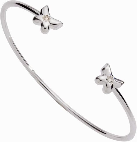 Alex and Ani Butterfly Crystal Flex Cuff Bracelet, Shiny Silver in Saudi Arabia