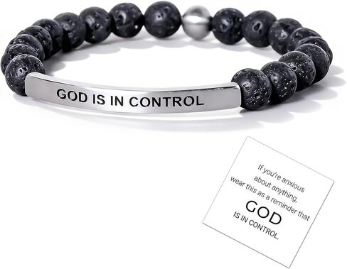 72ore God Is in Control Bracelet God Faith Bracelet Inspirational Gifts for Women Christian Jewelry Encourage Gift for Believers in Saudi Arabia