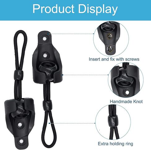 5 Sets Bunge kit+end Cover, Accessories for Outdoor/Indoor Sunshade Curtain and Roller Shutter Replacement (5 Pieces, Black) in Saudi Arabia