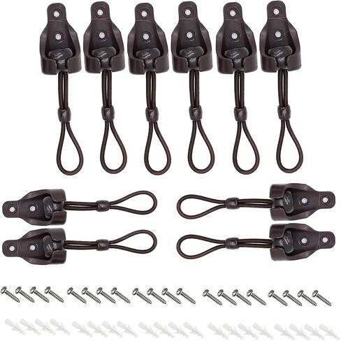 5 Sets Bunge kit+end Cover, Accessories for Outdoor/Indoor Sunshade Curtain and Roller Shutter Replacement (5 Pieces, Black) in Saudi Arabia